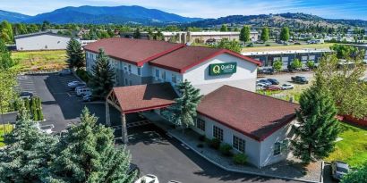 Hotel from above at Quality Inn & Suites Liberty Lake - Spokane Valley.