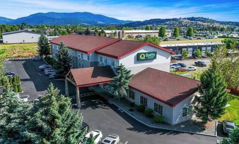 Hotel from above at Quality Inn & Suites Liberty Lake - Spokane Valley.