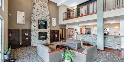 Hotel lobby at Quality Inn & Suites Liberty Lake - Spokane Valley.