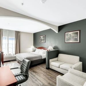 Spacious king suite at Quality Inn & Suites Liberty Lake - Spokane Valley.