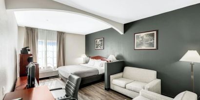 Spacious king suite at Quality Inn & Suites Liberty Lake - Spokane Valley.