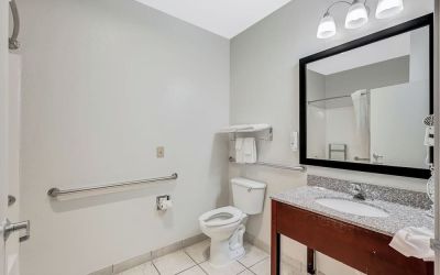 Guest bathroom at Quality Inn & Suites Liberty Lake - Spokane Valley.