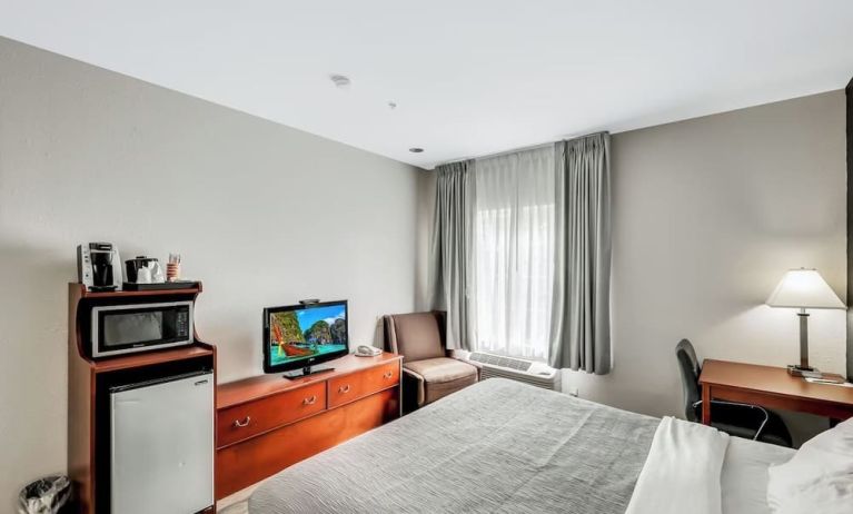 King room with TV at Quality Inn & Suites Liberty Lake - Spokane Valley.