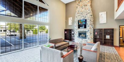 Coworking lounge at Quality Inn & Suites Liberty Lake - Spokane Valley.