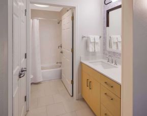 Private guest bathroom at Sonesta ES Suites Andover Boston.