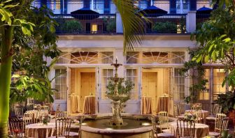 Beautiful patio with lounge seating at Royal Sonesta New Orleans.