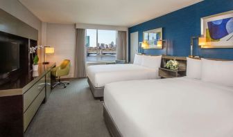 Bright and spacious day use twin room at Royal Sonesta Boston.