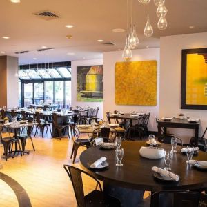 Dining area at Royal Sonesta Boston.