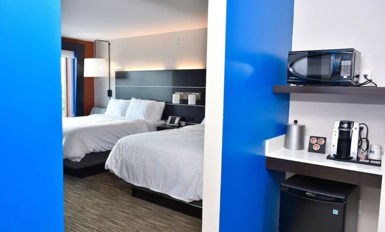 Day use twin room with coffee corner, mini-fridge and microwave heater at Holiday Inn Express & Suites Bensenville - O'Hare.