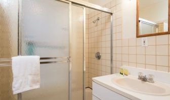 Private guest bathroom with shower at The Farrington Inn.
