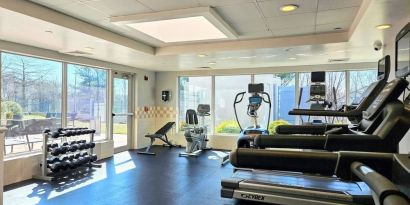 Fully equipped fitness center at Holiday Inn Belcamp - Aberdeen Area.