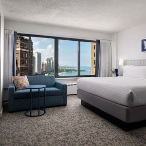 Bright and spacious day use room with sofa and private bathroom at Sonesta ES Suites Chicago Downtown Magnificent Mile - Medical.