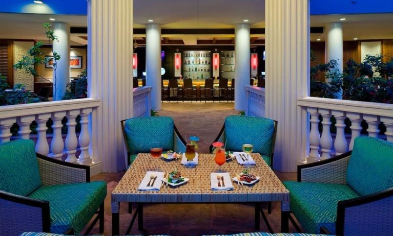 Hotel bar and lounge area at Royal Sonesta Kaua'i Resort Lihue.