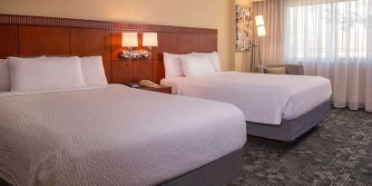 Bright and spacious day use twin room at Sonesta Select Charlotte University Research Park.