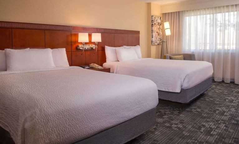 Bright and spacious day use twin room at Sonesta Select Charlotte University Research Park.