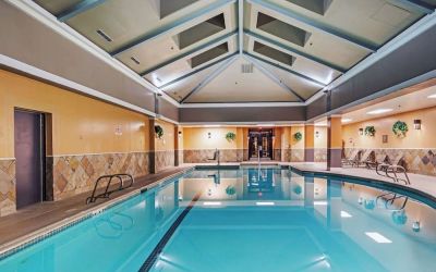 Relaxing indoor pool at DoubleTree By Hilton Tulsa-Downtown.
