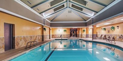 Relaxing indoor pool at DoubleTree By Hilton Tulsa-Downtown.
