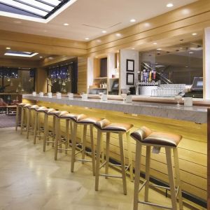 Hotel bar at DoubleTree By Hilton Tulsa-Downtown.

