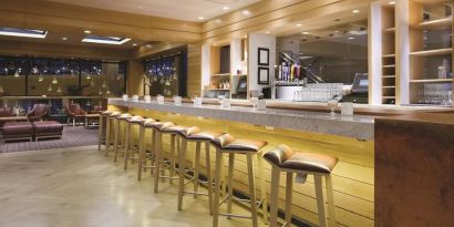 Hotel bar at DoubleTree By Hilton Tulsa-Downtown.

