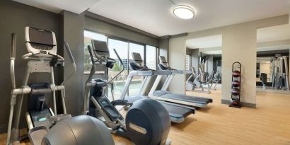 Fitness center at DoubleTree By Hilton Albuquerque.
