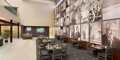 Breakfast area perfect for coworking at DoubleTree By Hilton Albuquerque.
