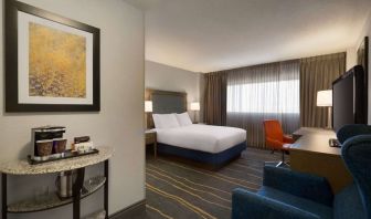 Day use room with work desk, lounger and coffee machine at DoubleTree By Hilton Albuquerque.