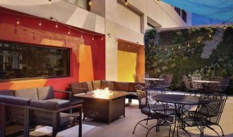 Courtyard with fire pit at DoubleTree By Hilton Albuquerque.