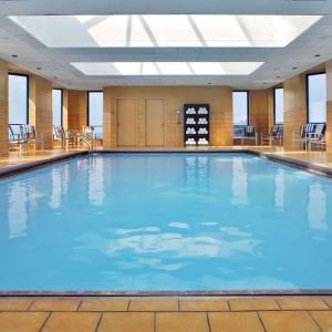 Refreshing indoor pool at Hilton Rosemont/Chicago O'Hare.