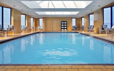 Refreshing indoor pool at Hilton Rosemont/Chicago O'Hare.