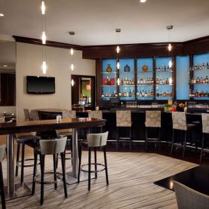 Hotel bar at Hilton Rosemont/Chicago O'Hare.