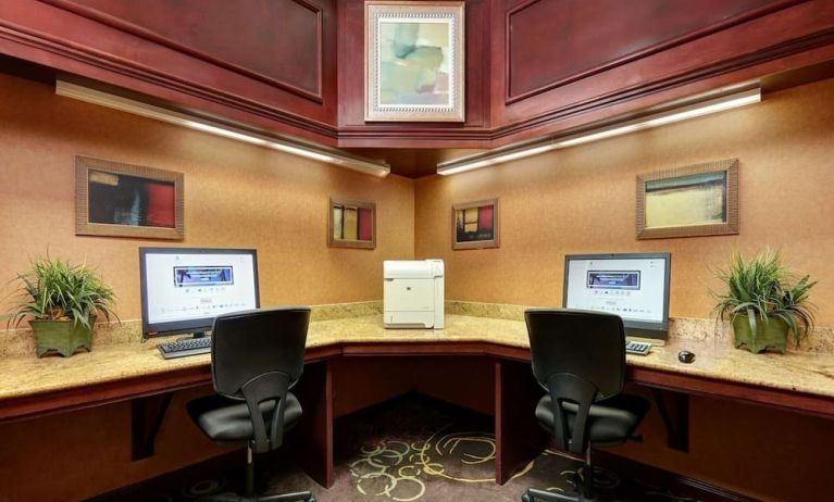 Business center available at Embassy Suites By Hilton Hampton Convention Center.