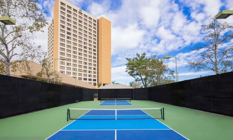 Pickleball courts available at Hotel Fera Anaheim, A DoubleTree By Hilton.