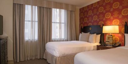 Day use twin room at The Stephen F Austin Royal Sonesta Hotel.
