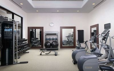 Fitness center at Hilton Garden Inn Memphis Downtown.