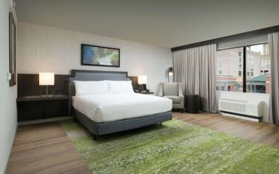 Spacious and comfortable king suite at Hilton Garden Inn Memphis Downtown.