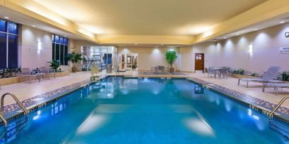Refreshing indoor pool at Embassy Suites By Hilton Nashville South Cool Springs.