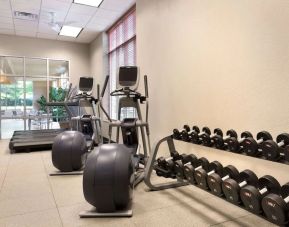 Fitness center at Embassy Suites By Hilton Nashville South Cool Springs.
