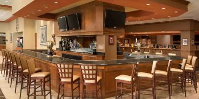 Hotel bar at Embassy Suites By Hilton Nashville South Cool Springs.