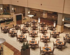 Dining area perfect for coworking at Embassy Suites By Hilton Nashville South Cool Springs.