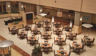 Dining area perfect for coworking at Embassy Suites By Hilton Nashville South Cool Springs.