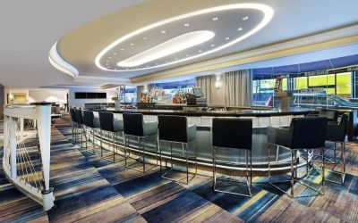 Hotel bar at New York Hilton Midtown.