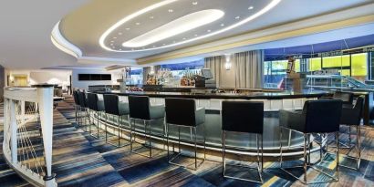 Hotel bar at New York Hilton Midtown.