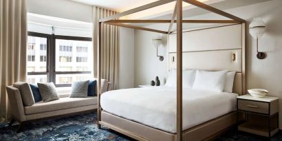 Day use room with natural light at New York Hilton Midtown.