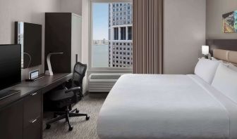 Day use room with work station at Hilton Garden Inn NYC Financial Center/Manhattan Downtown.
