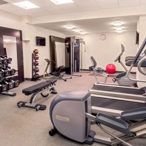 Fitness center at Hilton Garden Inn NYC Financial Center/Manhattan Downtown.
