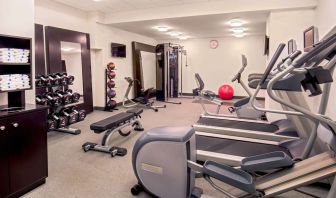 Fitness center at Hilton Garden Inn NYC Financial Center/Manhattan Downtown.
