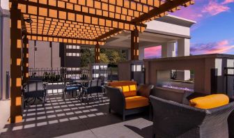 Beautiful outdoor terrace perfect as workspace at Hampton Inn & Suites Schererville.
