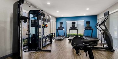 Fitness center at Hampton Inn & Suites Schererville.