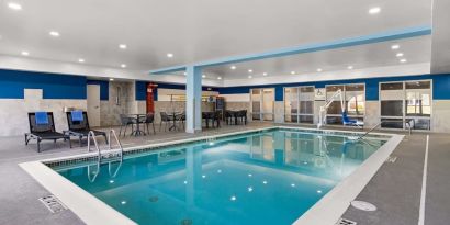 Relaxing indoor pool at Hampton Inn & Suites Schererville.