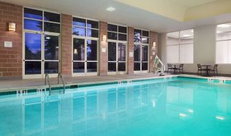 Refreshing indoor pool at Hilton Charlotte Airport.
